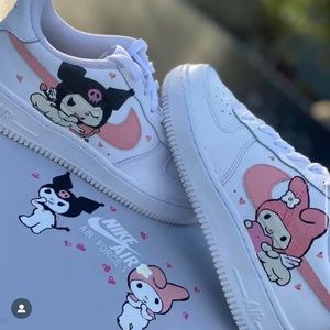 Hand painted Custom my melody & kuromi AF1